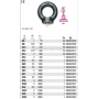 BETA Nakrtka z uchem, Rozmiar (mm): M12, Skok (mm): 1,75, Maksymalne dopuszczalne statyczne obcienie robocze (kg): 340